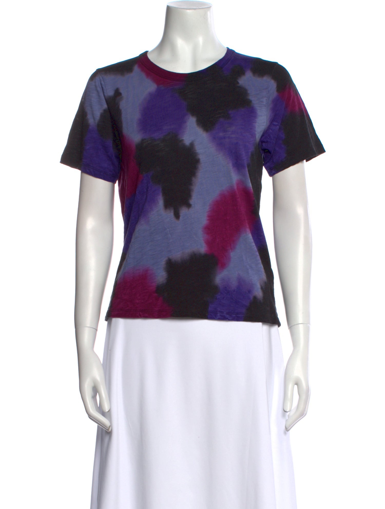 Veronica Beard Tie-Dye Print Crew Neck T-Shirt