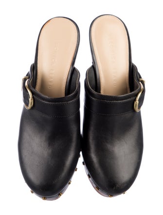 Veronica Beard Leather Studded Accents Mules