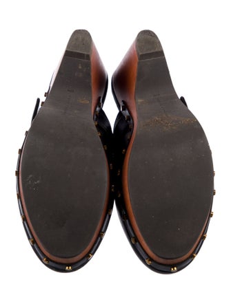 Veronica Beard Leather Studded Accents Mules