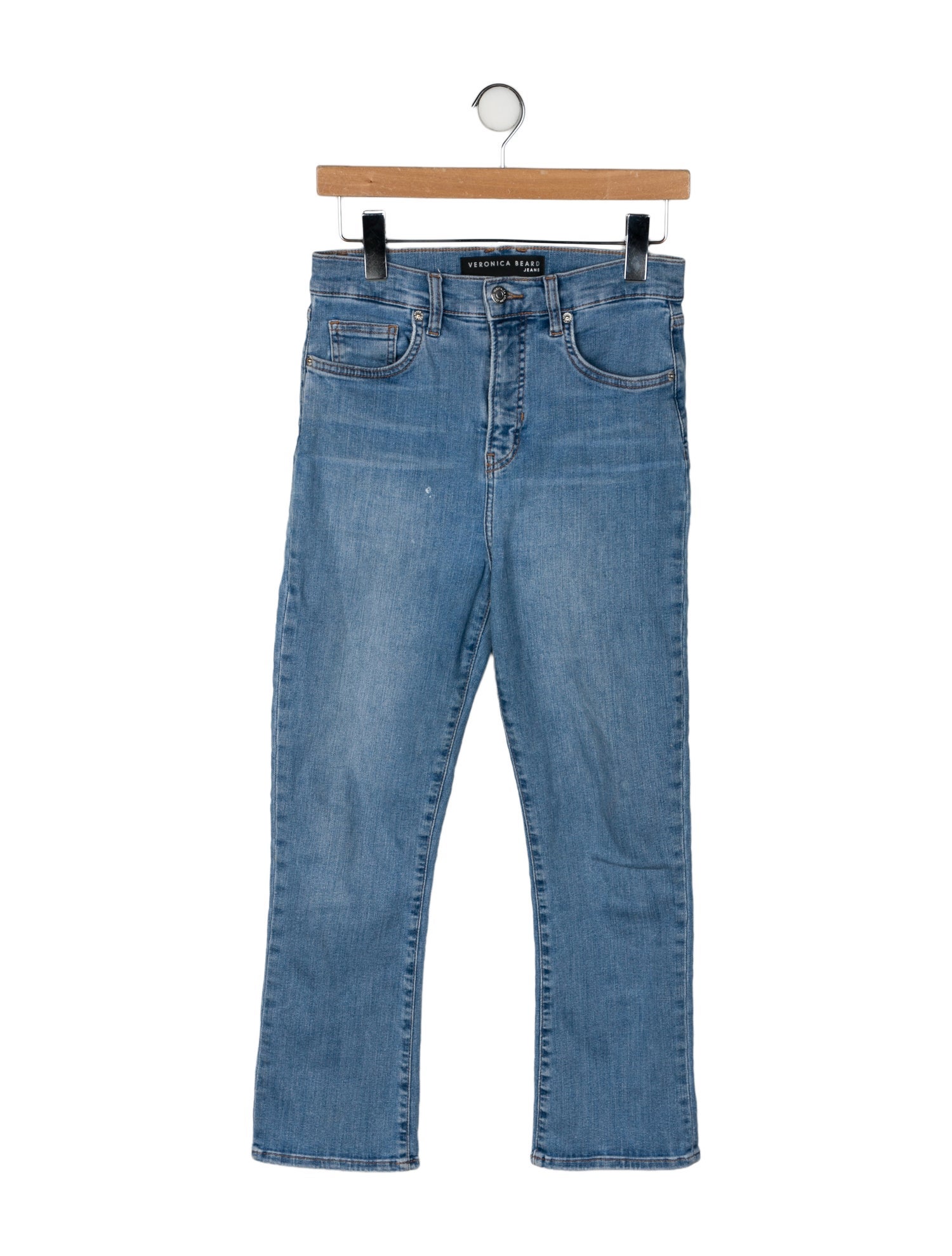 Veronica Beard High-Rise Straight Leg Jeans