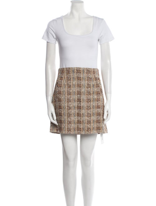 Veronica Beard Plaid Print Skirt Suit