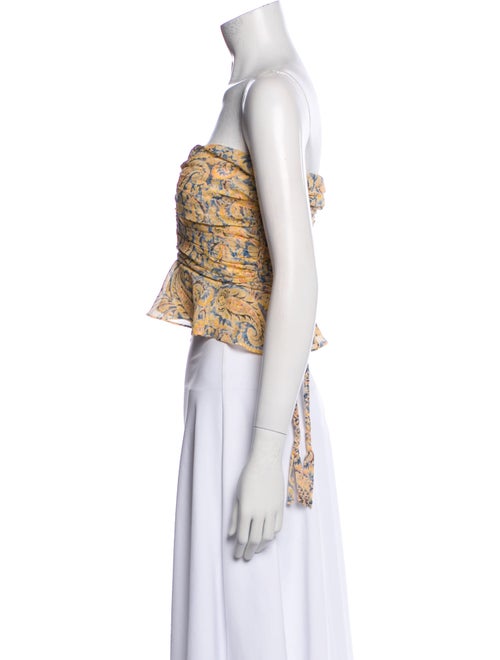 Veronica Beard Silk Printed Crop Top