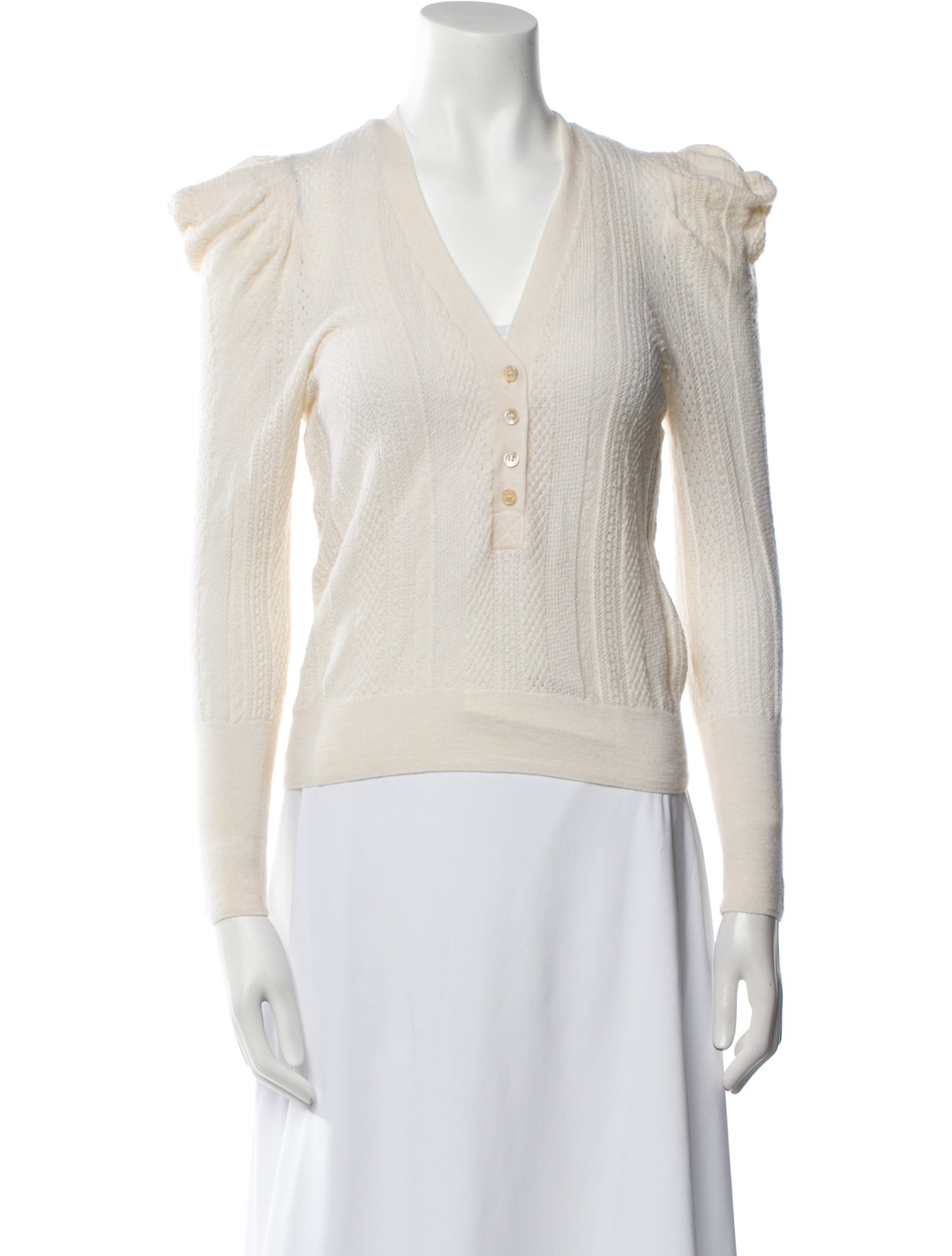 Veronica Beard Merino Wool V-Neck Sweater
