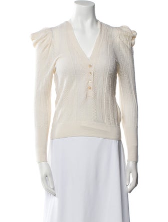 Veronica Beard Merino Wool V-Neck Sweater