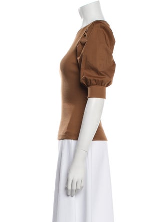 Veronica Beard Crew Neck Short Sleeve Top