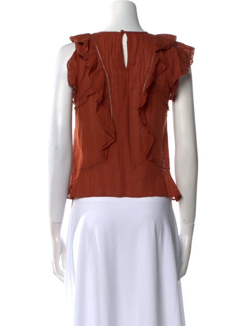 Veronica Beard Bateau Neckline Sleeveless Crop Top