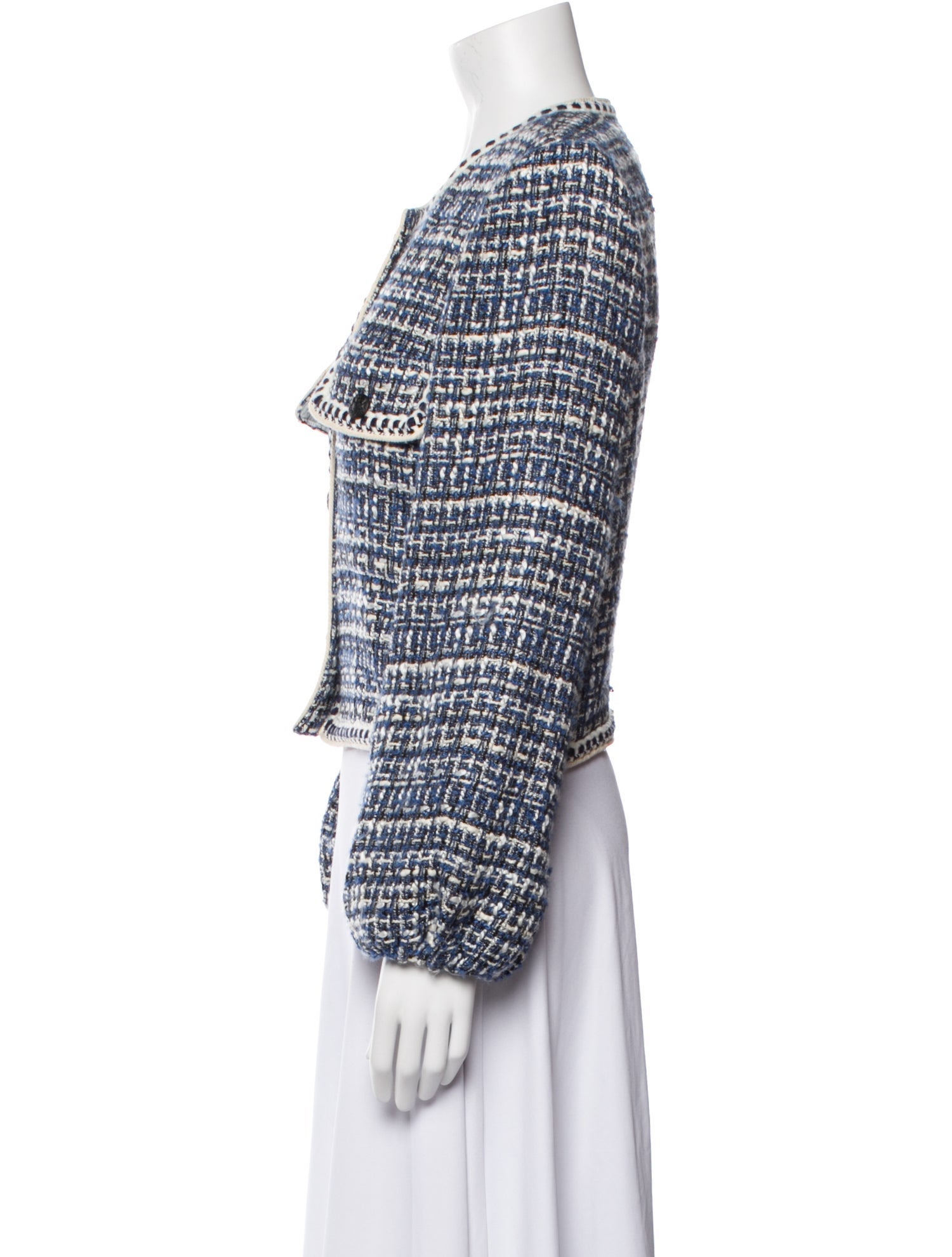 Veronica Beard Tweed Pattern Evening Jacket