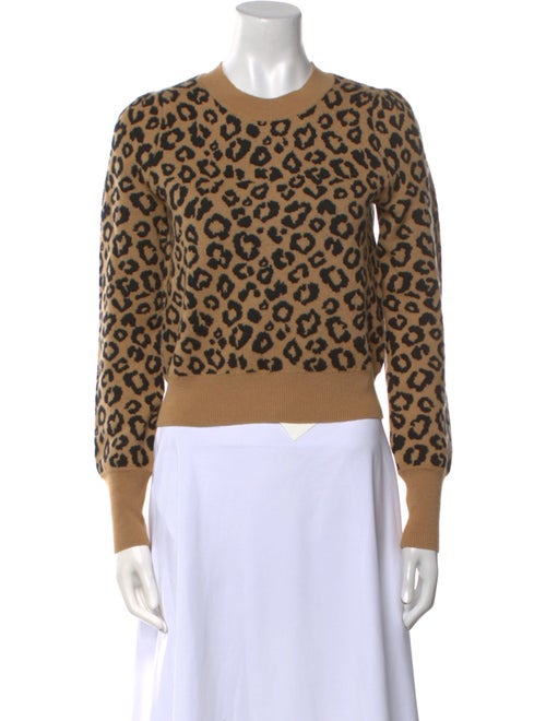 Veronica Beard Wool Animal Print Sweater