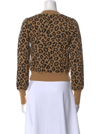 Veronica Beard Wool Animal Print Sweater