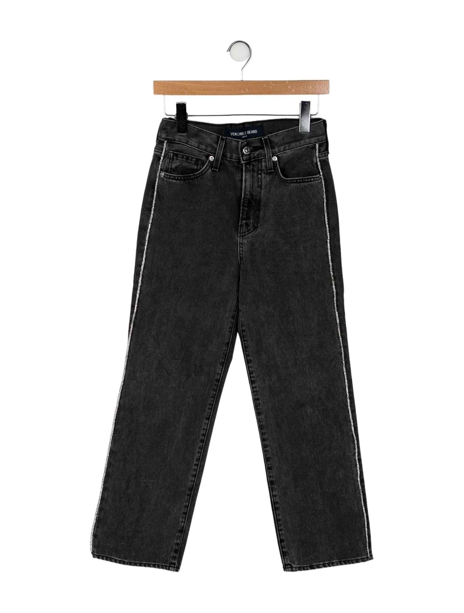 Veronica Beard Mid-Rise Straight Leg Jeans