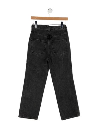 Veronica Beard Mid-Rise Straight Leg Jeans