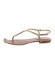 Veronica Beard Leather T-Strap Sandals