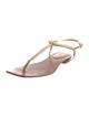 Veronica Beard Leather T-Strap Sandals