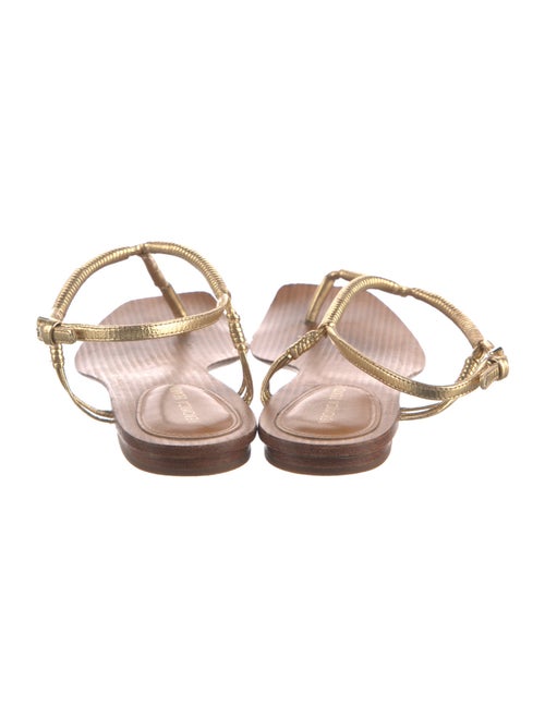 Veronica Beard Leather T-Strap Sandals