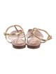 Veronica Beard Leather T-Strap Sandals