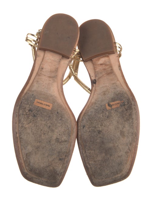 Veronica Beard Leather T-Strap Sandals