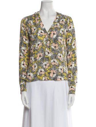 Veronica Beard Silk Floral Print Blouse