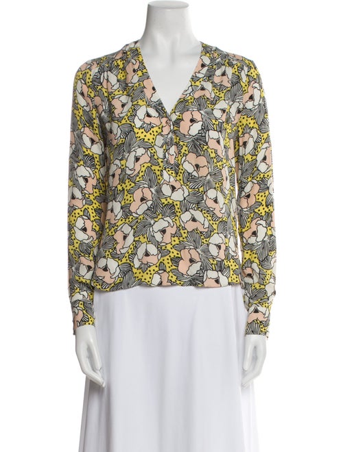 Veronica Beard Silk Floral Print Blouse