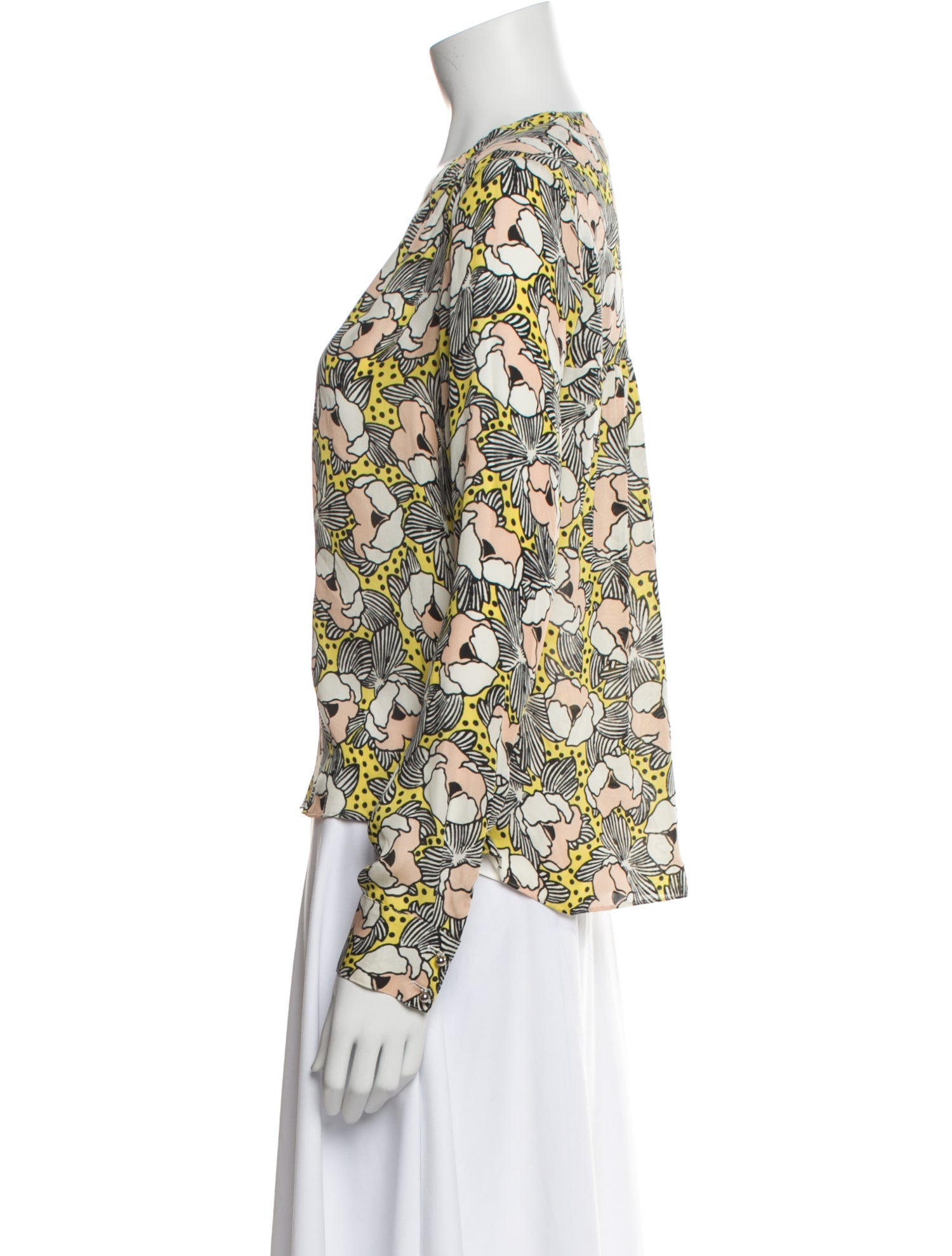 Veronica Beard Silk Floral Print Blouse