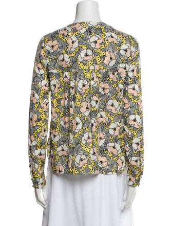 Veronica Beard Silk Floral Print Blouse