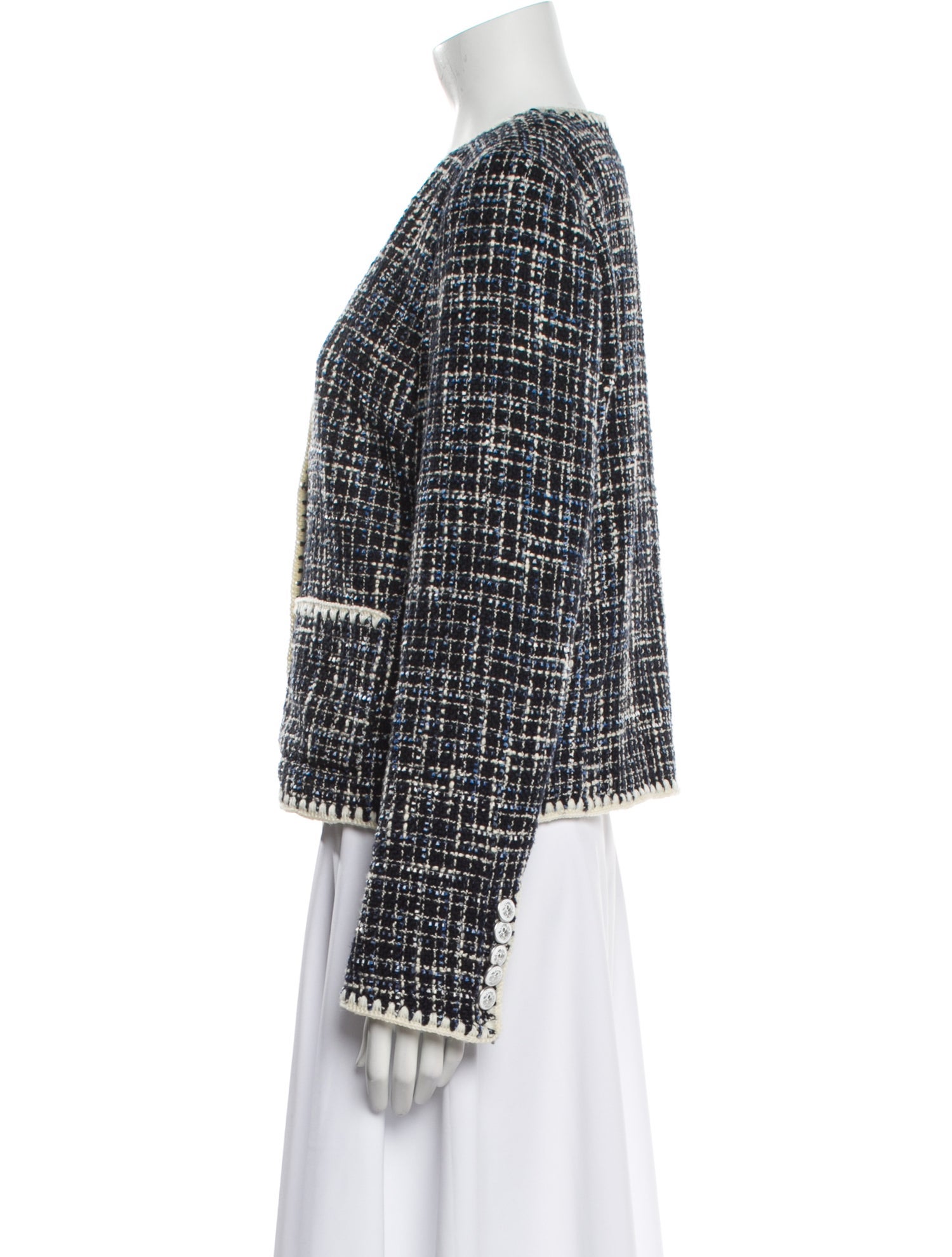 Veronica Beard Tweed Pattern Evening Jacket