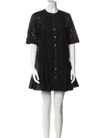 Veronica Beard Crew Neck Mini Dress