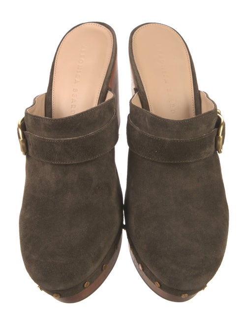 Veronica Beard Suede Studded Accents Mules