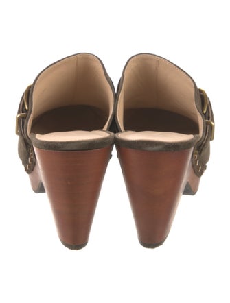 Veronica Beard Suede Studded Accents Mules