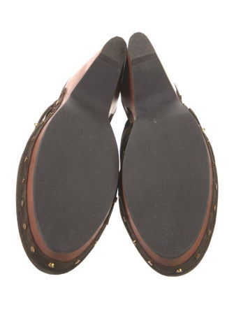 Veronica Beard Suede Studded Accents Mules