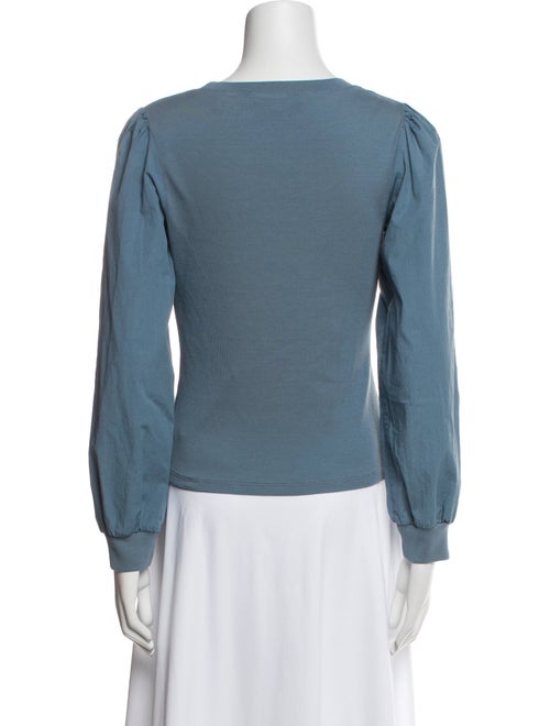 Veronica Beard Scoop Neck Long Sleeve Top