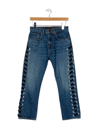 Veronica Beard Mid-Rise Straight Leg Jeans
