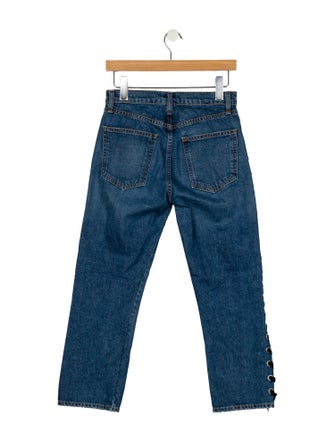 Veronica Beard Mid-Rise Straight Leg Jeans