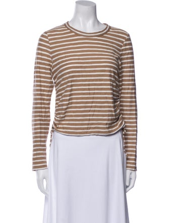Veronica Beard Striped Crew Neck Top