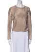 Veronica Beard Striped Crew Neck Top