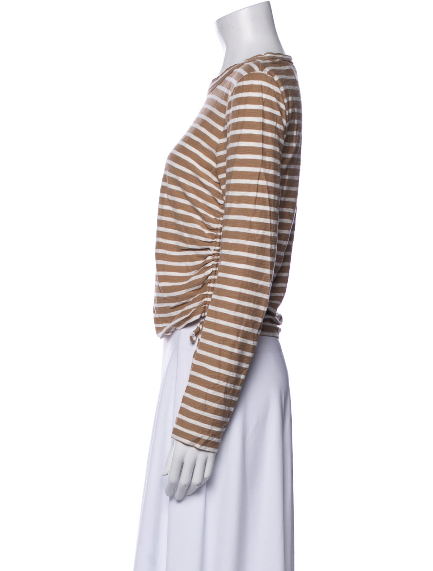 Veronica Beard Striped Crew Neck Top
