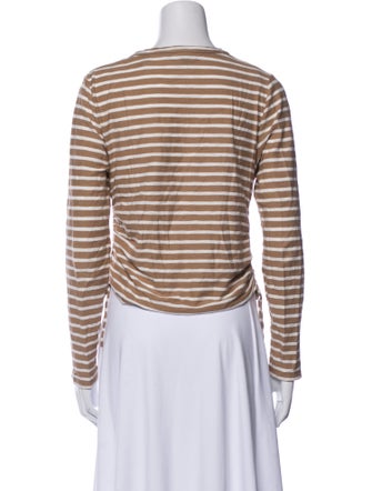 Veronica Beard Striped Crew Neck Top