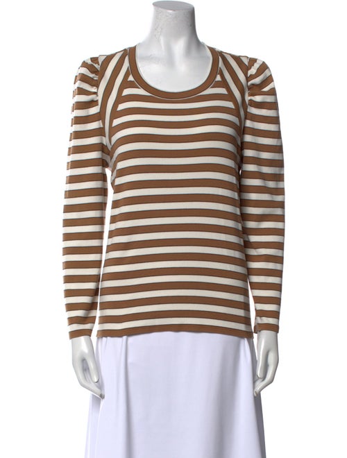 Veronica Beard Striped Scoop Neck Top
