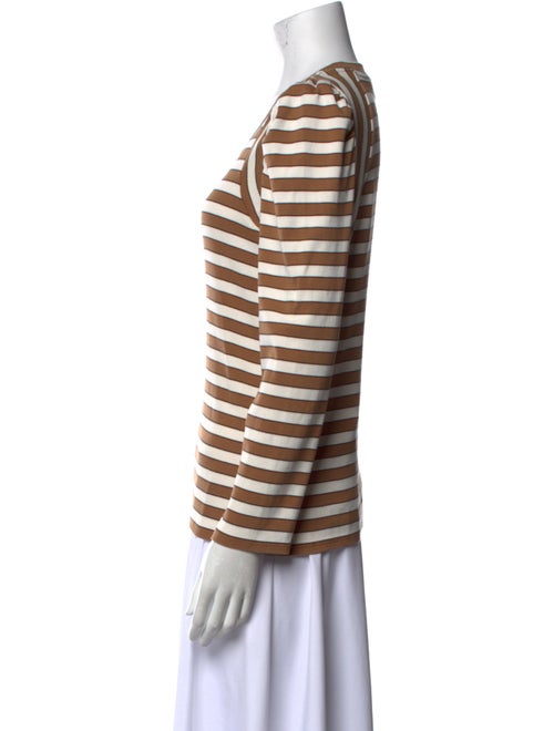 Veronica Beard Striped Scoop Neck Top