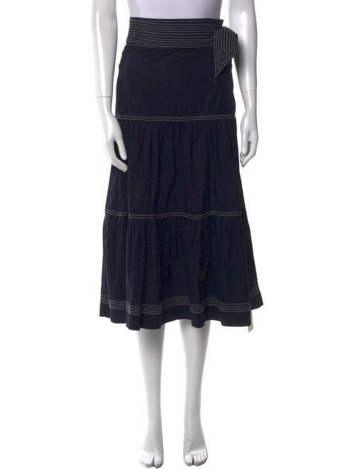 Veronica Beard Ruffle Embellishment Midi Length Skirt