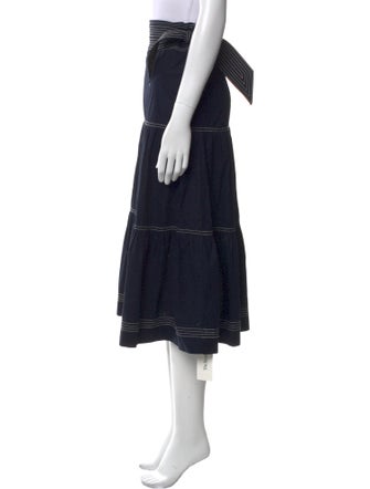 Veronica Beard Ruffle Embellishment Midi Length Skirt