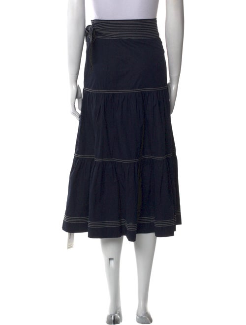 Veronica Beard Ruffle Embellishment Midi Length Skirt