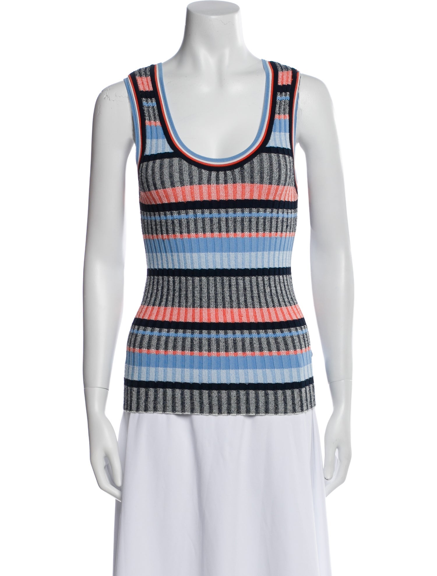 Veronica Beard Striped Scoop Neck Top w/ Tags