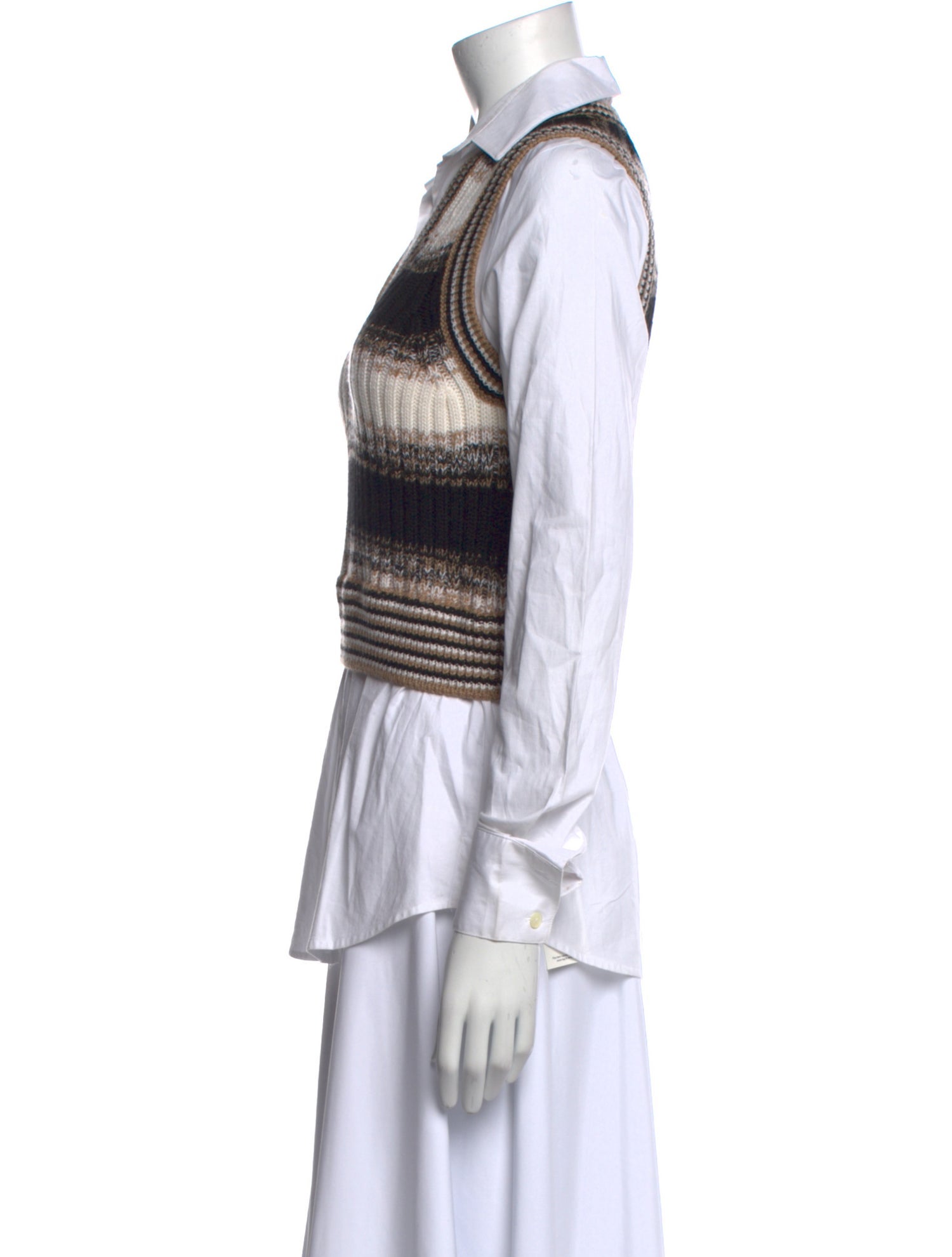 Veronica Beard Merino Wool Striped Polo