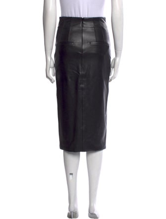Veronica Beard Leather Trim Embellishment Knee-Length Skirt