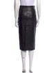 Veronica Beard Leather Trim Embellishment Knee-Length Skirt