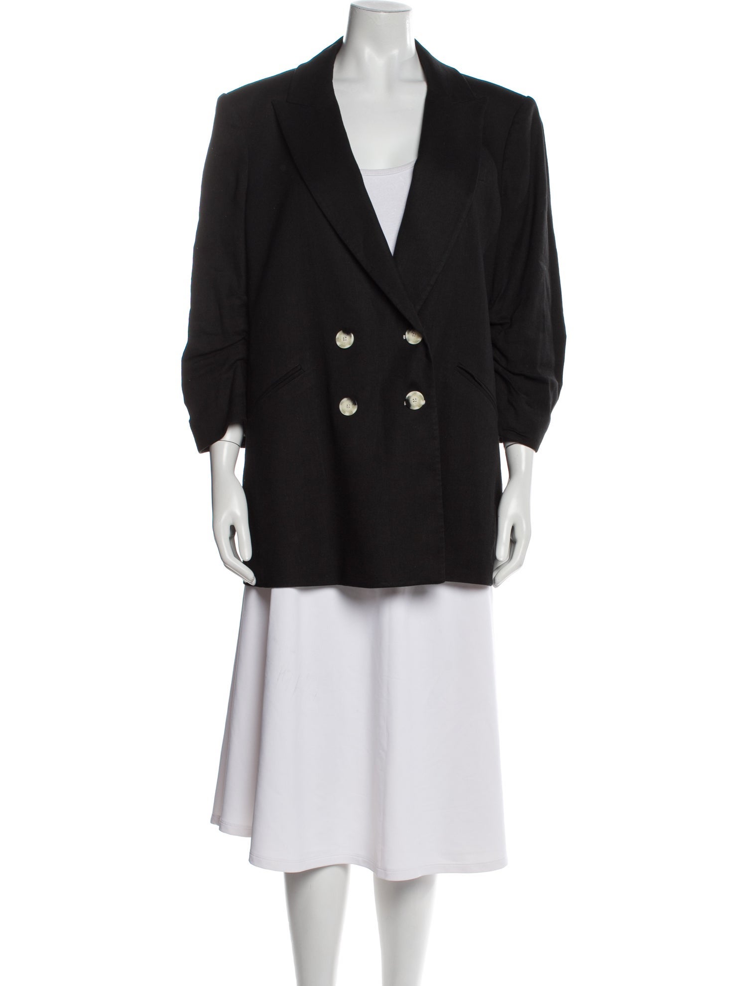 Veronica Beard Linen Peacoat