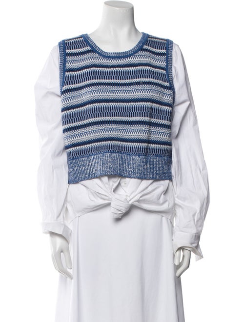 Veronica Beard Striped Crew Neck Sweater