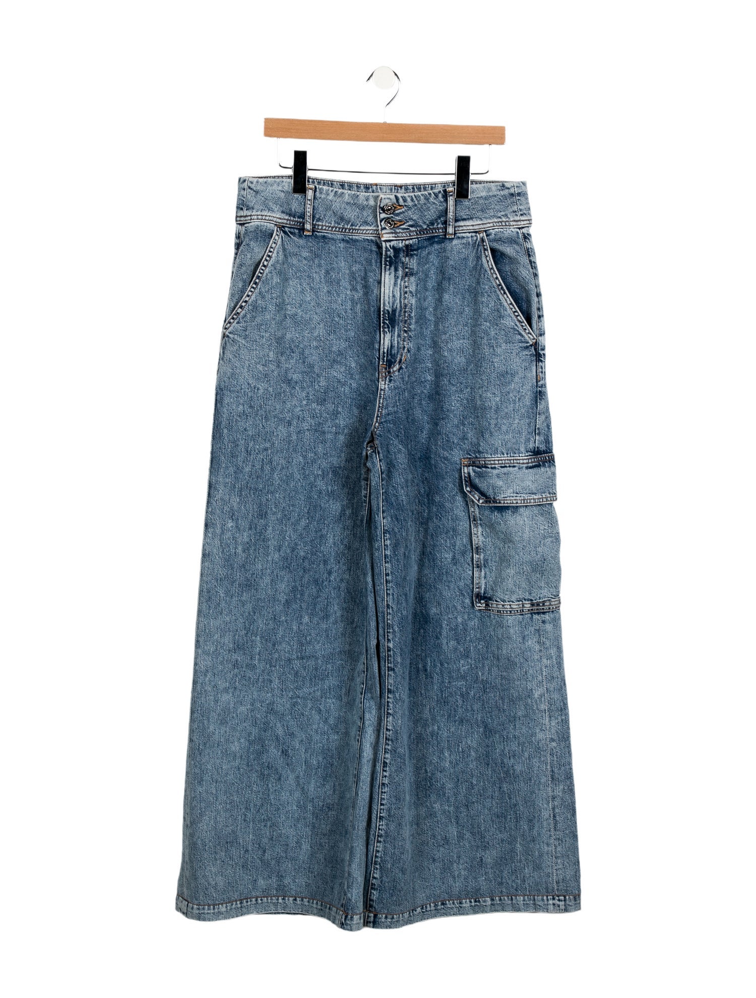 Veronica Beard High-Rise Wide Leg Jeans