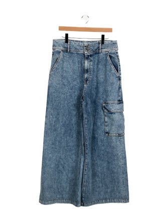 Veronica Beard High-Rise Wide Leg Jeans