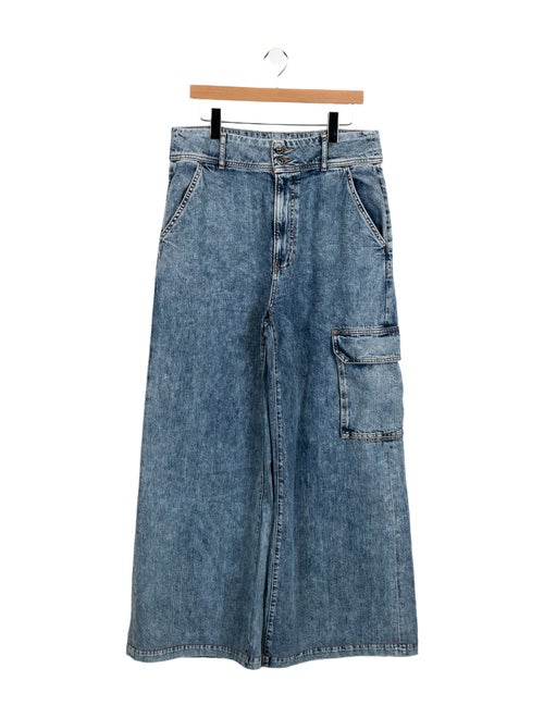 Veronica Beard High-Rise Wide Leg Jeans